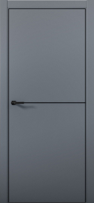 Дверь Aurum Doors Палладий Pd-2 (цвет: антрацит, остекление: глухая, кромка: без кромки, размер: 800x2000)